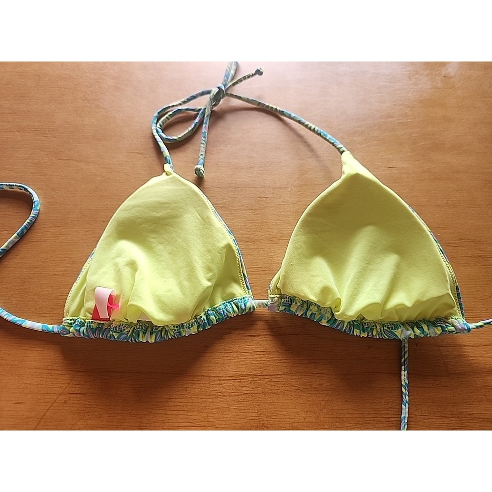 Victoria's Secret Swim Floral Pattern Triangle Bikini Top Size Large - Picture 3 of 5